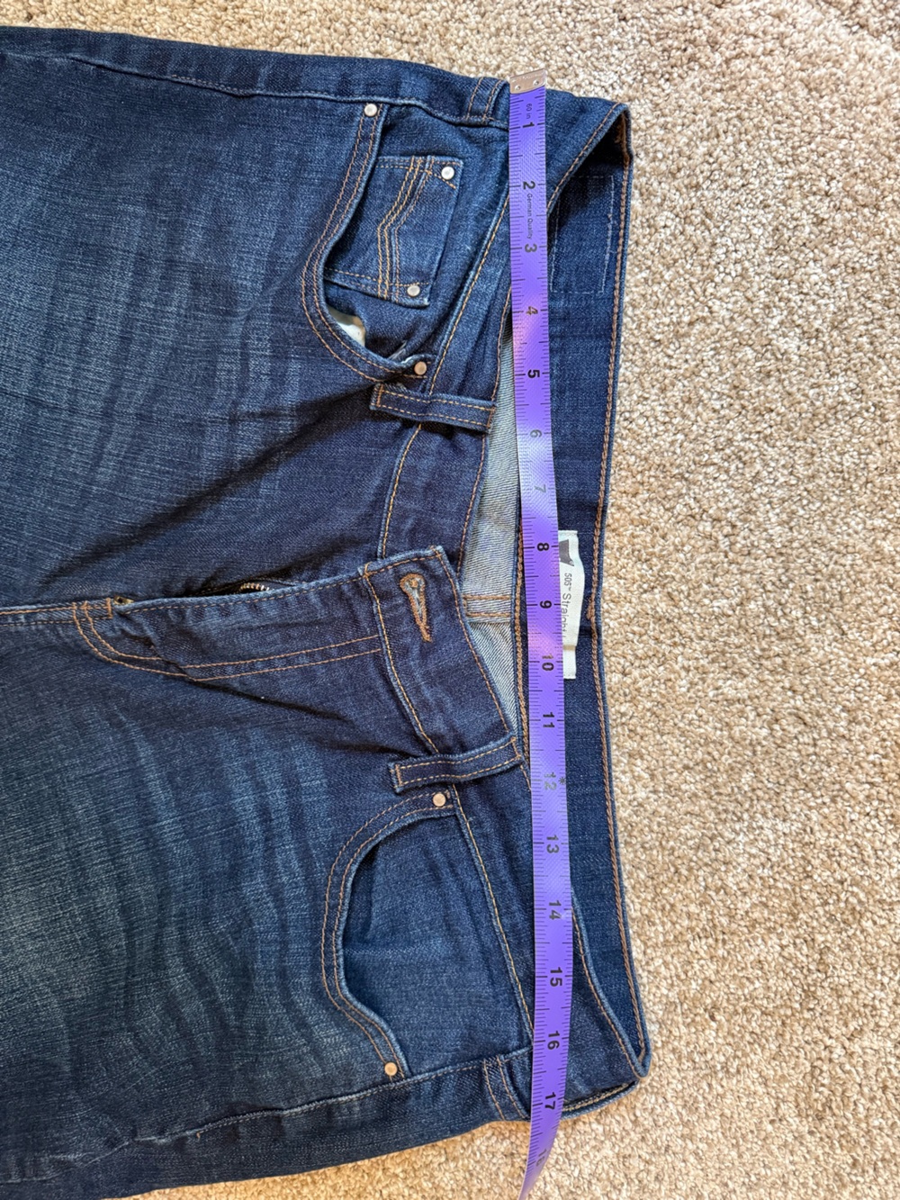 Levi's Women's Dark Blue Straight Leg Jeans with Flap Pocket - Picture 5 of 8